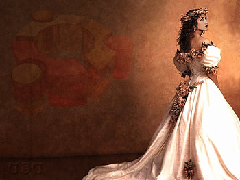 Sophie Ubuntu Marceau, gothic, marceau, hot, chick, sophie, flowers, ubuntu, dress HD wallpaper