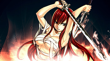 erza scarlet fairy tail anime girl 7b HD wallpaper