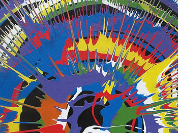 A Splash of Color, burst, swirl, rainbow, color, splash, spin HD wallpaper