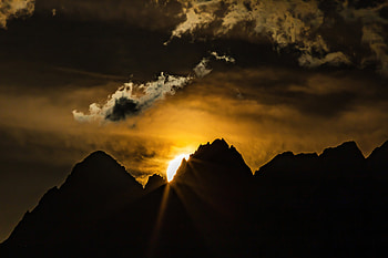 Sunset Over The Swiss Alps , sunset, alps, mountains, nature HD wallpaper