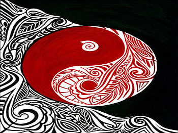 Yin Yang, cg, fantasy, 3d, yinyang HD wallpaper