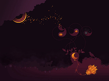 Abstract, Flowers, Sky, Night, Dark, Lines HD wallpaper