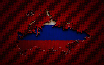 Russia map, , European countries, Russian flag, red carbon background, Russia map silhouette, Russia flag, Europe, Russian map, Russia, flag of Russia HD wallpaper