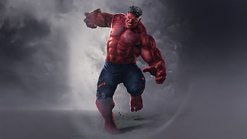 Red Hulk Intense Transformation, red-hulk, captain-america-brave-new-world, superheroes, artwork, art, digital-art HD wallpaper