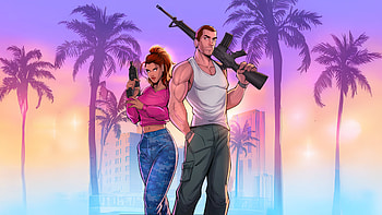 Jason And Lucia Caminos In Gta 6 Game, gta-6, gta-vi, gta, games, xbox-games, ps5-games, pc-games, 2026-games, video-games, artwork, art, digital-art, artstation HD wallpaper