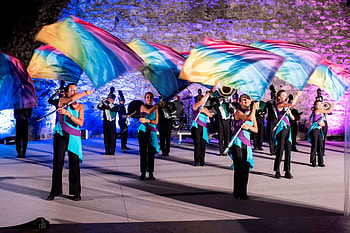 Quebec City FIMM, Color Guard (Flag Spinning) HD wallpaper