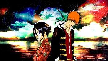 Rukia/Ichigo, Ichigo Kurosaki, DeathBerry, Bleach, Ichigo, Rukia Kuchiki, Rukia, Soul Reapers HD wallpaper