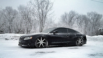 Audi In Snow, audi, snow, cars HD wallpaper