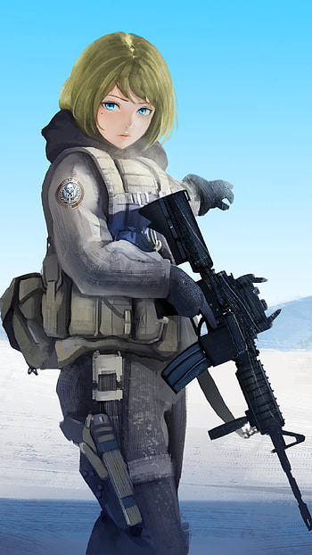 Game Art, weapon, hoodie, gun, green eyes, short hair, video game, Call Of Duty HD phone wallpaper