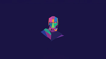 Iron Man Minimal Facet, iron-man, superheroes, minimalism, minimalist, artist, artwork, digital-art, deviantart HD wallpaper