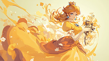 Stunning Princess Daisy, video game, Super Mario Bros., Princess Daisy HD wallpaper