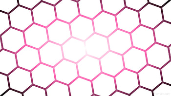 glow hexagon white pink black gradient hot pink HD wallpaper
