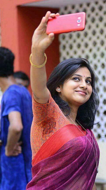Ann Rajan, mallu actress, saree beauty, sexy gorgeous HD phone wallpaper