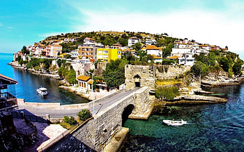 Bartin bridge, sea, bridge, splendor, bartin HD wallpaper