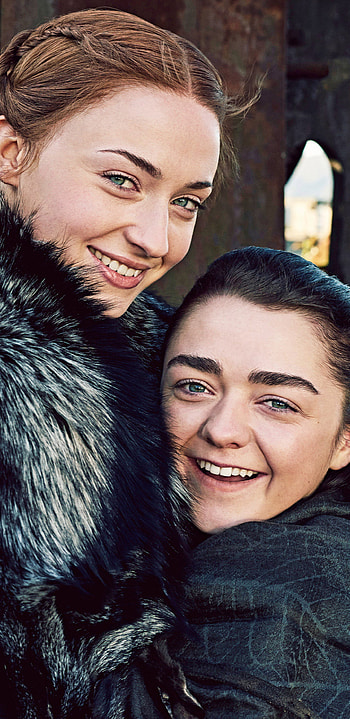 Arya Stark, Sansa Stark, Game of Thrones, Season 7 HD phone wallpaper