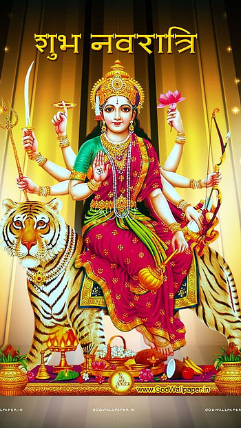 Navratri, davotional, bhakti, hindu god, god HD phone wallpaper