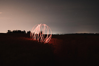 Night, Dark, Shine, Light, Traffic, Movement, Lines, Long Exposure, Ball HD wallpaper