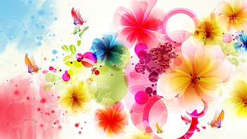 Watercolor Flowers HD wallpaper
