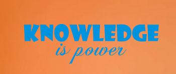 Knowledge is power, fun, logo, other, orange HD wallpaper