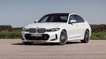 White Alpina D3 S Limousine 2022 3 Cars HD wallpaper