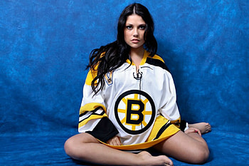 Boston Bruins Fan, Model, Brunette, Bruins, Jesery HD wallpaper