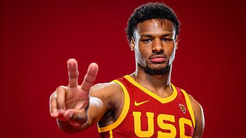 Basketball Athlete in USC Jersey, basketball, Bronny James HD wallpaper