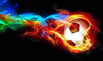 Colorful Football Flame Digital Art, football, sports, colorful, flame, digital-art, artist, artwork, digital-art HD wallpaper
