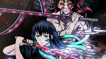 Kokushibo Muichiro Tokito Swords Demon Slayer Kimetsu no Yaiba HD wallpaper