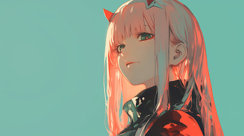 Zero Two v.2 – Crimson Glow (Darling in the Franxx), Zero Two (Darling In The FranXX), Anime, Aesthetic Anime HD wallpaper