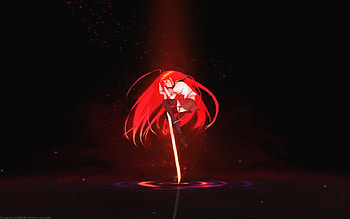 Dark Alone, sword, shana, water drop, alone, shakugan no shana, dark, female HD wallpaper