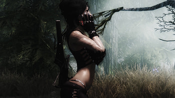 The Elder Scrolls V Skyrim, girl, forest, game HD wallpaper