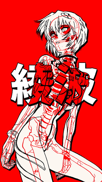 Crimson Rei - Neon Genesis | Scarlet Eva , Anime, Neon Genesis Evangelion HD phone wallpaper