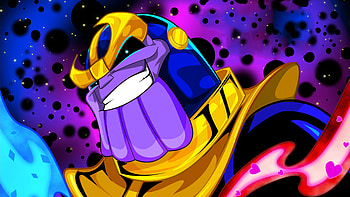 Thanos Feeling Lucky, thanos, artwork, marvel, superheroes, behance, digital-art HD wallpaper