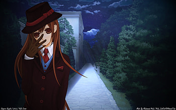I will find you Zero, night, brown eyes, brown hat, clouds, trees, brown hair HD wallpaper