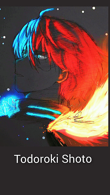 todoroki, shoto, boku no hero academia, fire, ice, todoroki shoto, my hero academia HD phone wallpaper