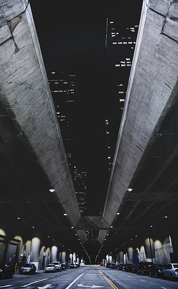 Cities, Usa, Asphalt, Night City, City Lights, United States, Parking, Underground, Los Angeles HD phone wallpaper