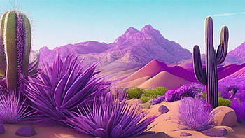 Desert, desert, sky, Stars, cactus, purple HD wallpaper
