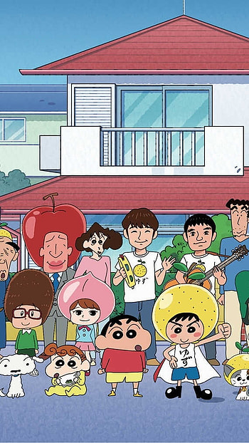 Shinchan Family, Friends, Picnic HD phone wallpaper