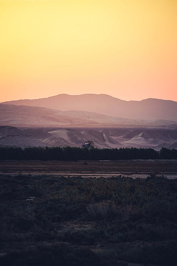 Landscape, Nature, Mountains, Twilight, Road, Car, Machine, Dusk HD phone wallpaper