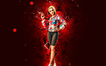 Wavy Warrior, , red neon lights, Fortnite Battle Royale, Fortnite characters, Wavy Warrior Skin, Fortnite, Wavy Warrior Fortnite HD wallpaper