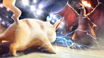 Pikachu vs Charizard Anime , Pokemon , Charizard , Pikachu - Anime no. HD wallpaper