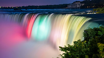 Colorful Niagara Falls, niagara-falls, nature, waterfall, graphy, colorful HD wallpaper