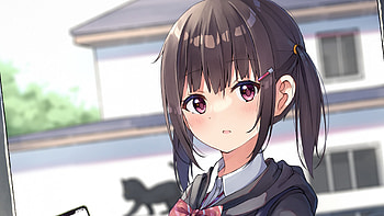 Light Pink Eyes Anime Girl With School Uniform Anime Girl HD wallpaper