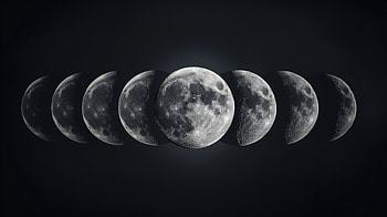Moon Phases, moon, moon phases, astronomy, Night Sky HD wallpaper