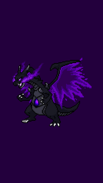 Delta Charizard X, electric blue, magenta HD phone wallpaper