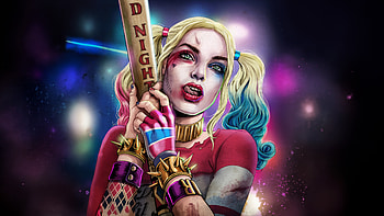 Harley Quinn Fiery Charm, harley-quinn, superheroes, artist, artwork, digital-art HD wallpaper