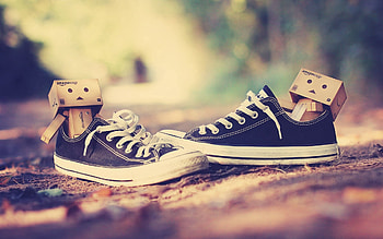 Miscellanea, Miscellaneous, Couple, Pair, Sneakers, Shoes, Danboard, Joke, Artifice, Contrivance HD wallpaper