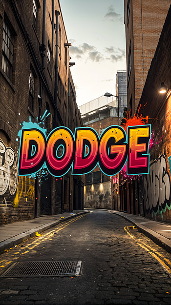 Dodge: A Vibrant for Bold Aesthetics, Dodge, alley, graffiti, street, urban HD phone wallpaper
