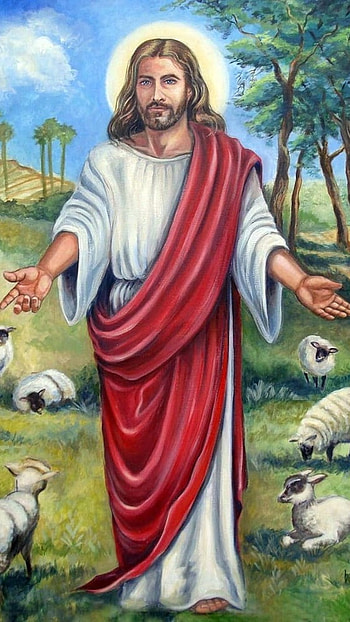 Papa Jesus, Jesus Christ, Nature Background HD phone wallpaper