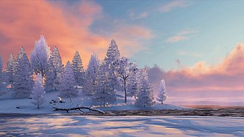 Peaceful snow HD wallpaper